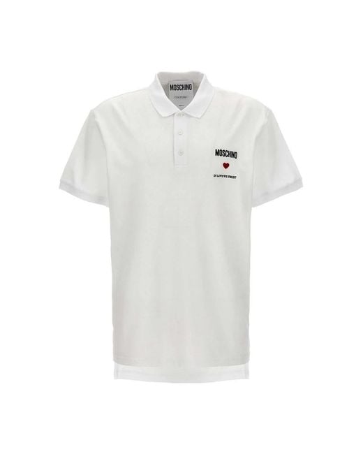 Moschino Polo Shirts in het White voor heren