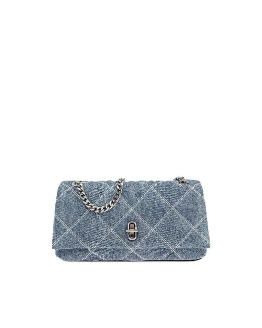 Marc Jacobs Blue Baumwoll-Schultertasche Mit Polyesterfutter