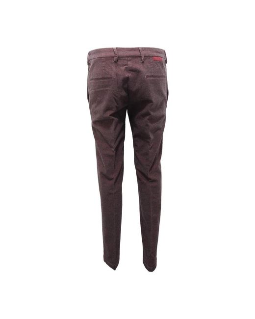 Michael Coal Purple Slim-Fit Trousers for men
