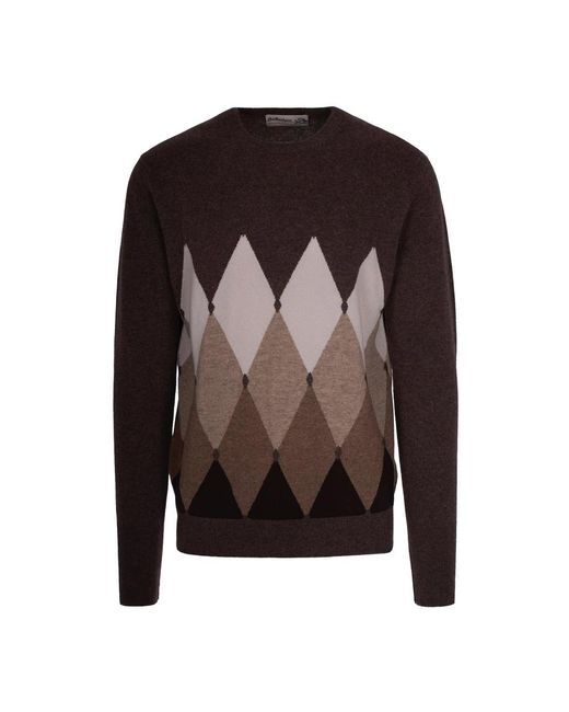 Ballantyne Brauner Pullover Mit Diamantmuster in Brown für Herren