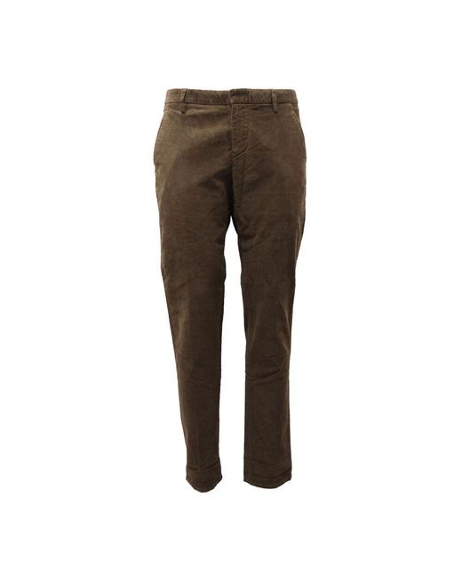 Dondup Dunkelgrüne Cordhose Aus Baumwolle in Brown für Herren