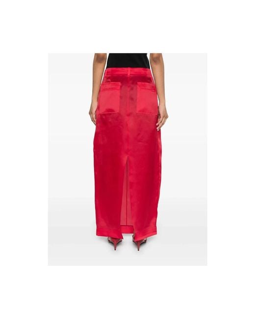 Khaite Maxi Skirts in het Red