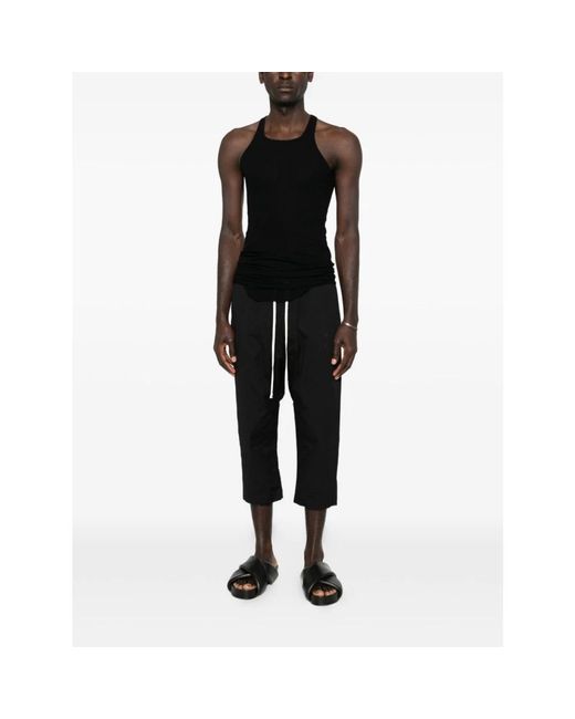 Rick Owens Basic Mini Rib Tanktop Met Ribbels in het Black voor heren
