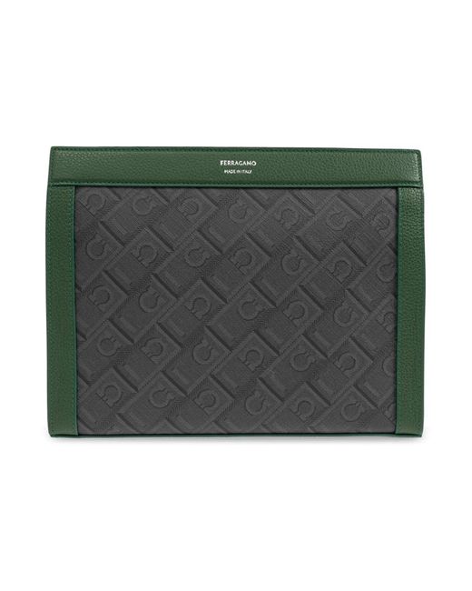 Clutches di Ferragamo in Green da Uomo