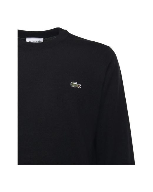 Lacoste Black Round-Neck Knitwear for men