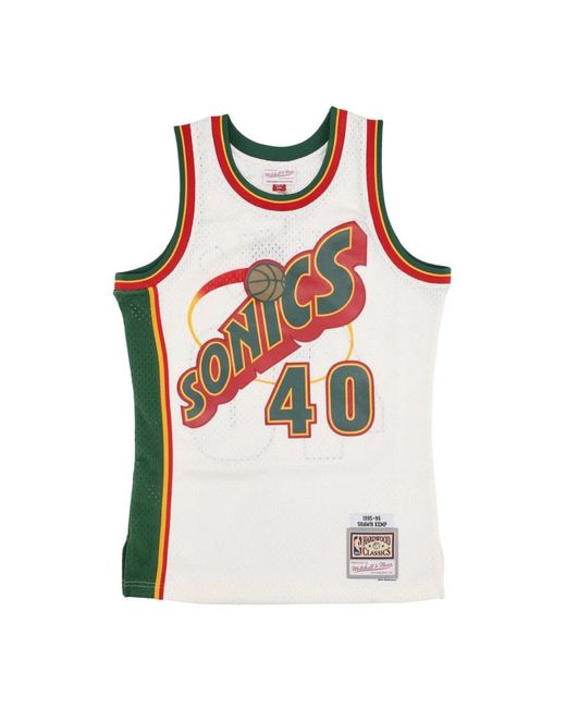 Mitchell & Ness Fitness ,Veelkleurig ,Polyester Seattle Supersonics Basketball Tank Top in het Red voor heren