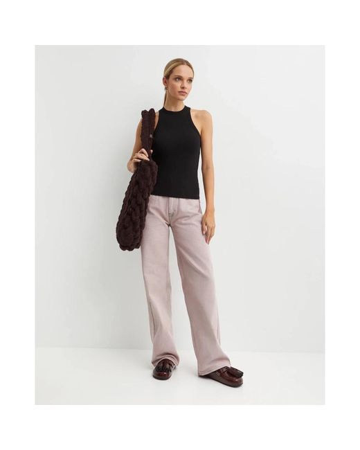 Haikure Pink Loose-Fit Jeans