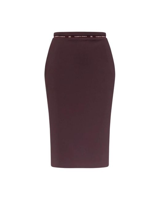 Elisabetta Franchi Purple Pencil Skirts