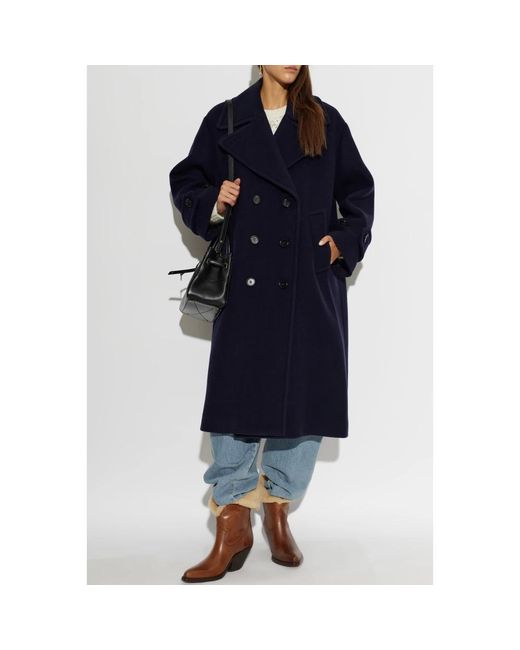 Double-Breasted Coats Chloé de color Blue