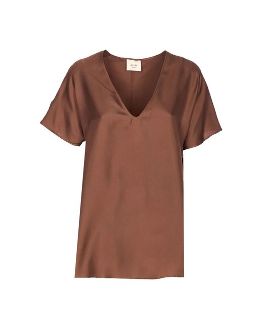 Blouses di Alysi in Brown