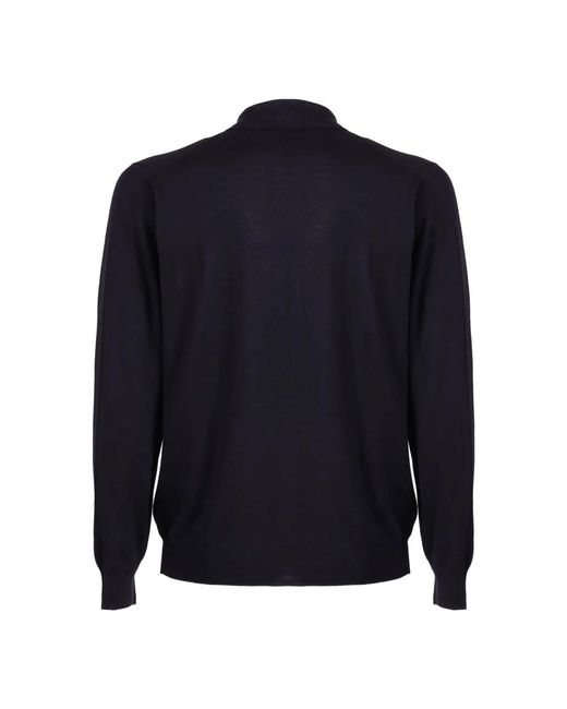 Fedeli Blue Round-Neck Knitwear for men