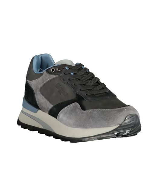 Blauer Schoenen ,Veelkleurig ,Leer Grijze Sneaker Sportschoenen in het Multicolor voor heren