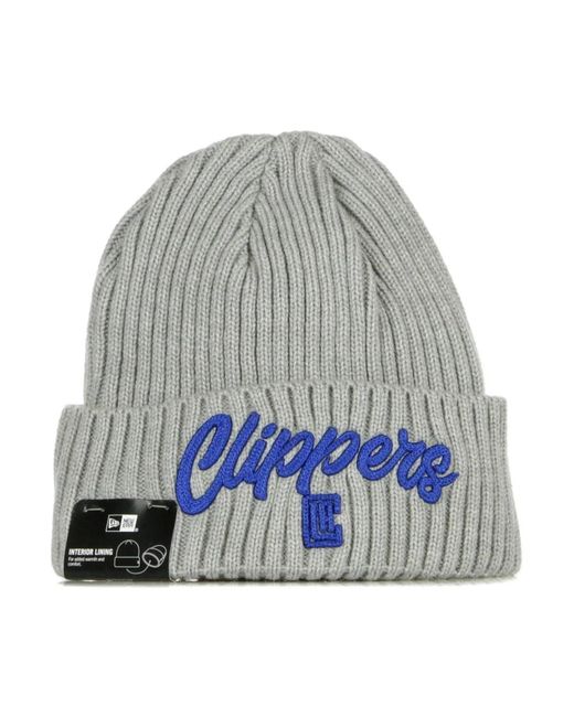 KTZ Accessoires ,Grijs ,Nba Draft Gebreide Muts Clippers Viering in het Gray voor heren