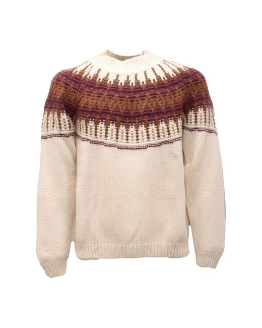 Daniele Fiesoli Brown Round-Neck Knitwear for men