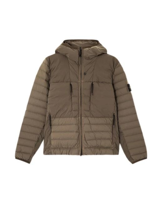 Stone Island Green Winter Jackets for men