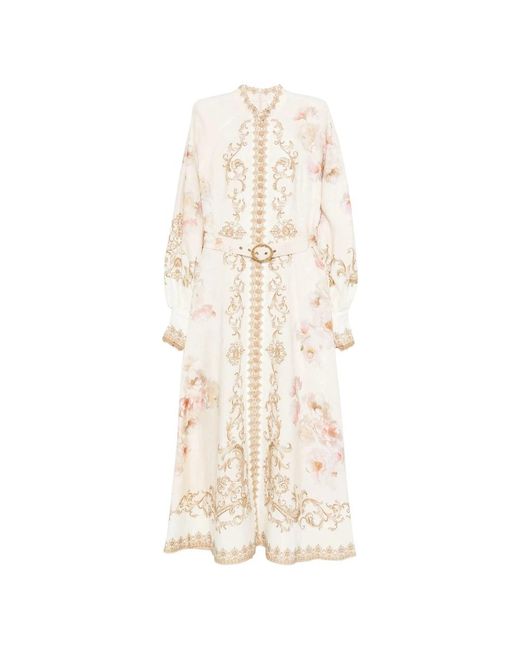 Robe MIMMERMAN «Hypnotic Buttoned Midi» Zimmermann en coloris Natural