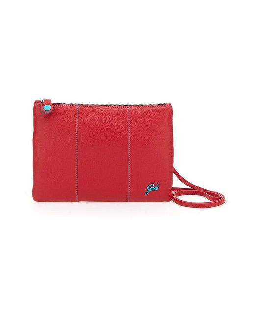 Gabs Red Rote Lederclutch Mit Verstellbarem Riemen