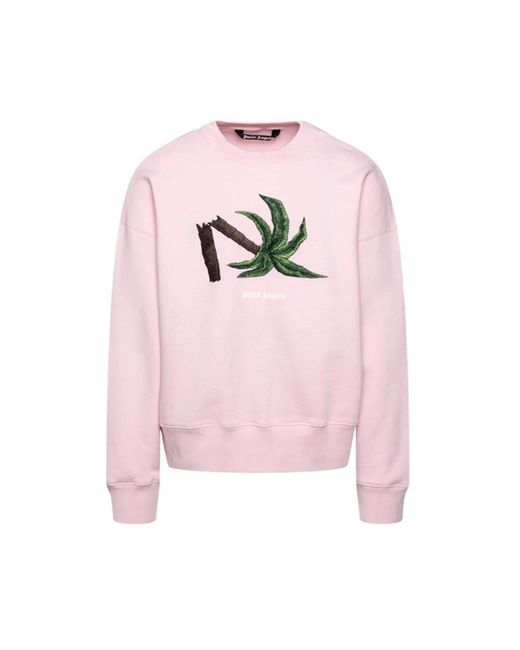 Palm Angels Pink Sweatshirts for men