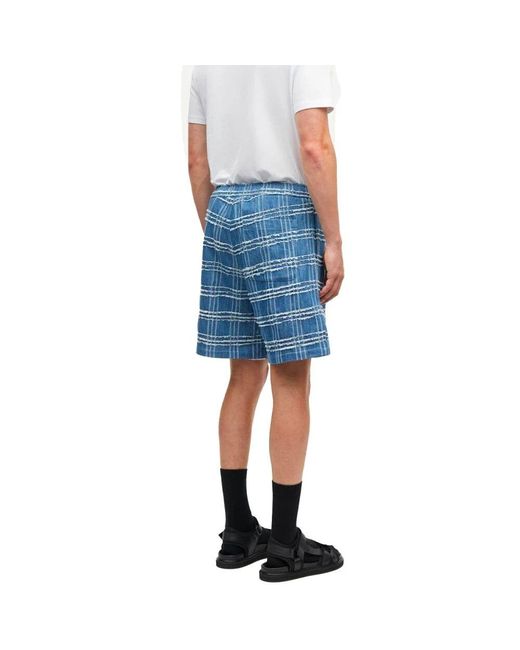 Samsøe & Samsøe Karierte high-waist shorts in regular fit in Blue für Herren