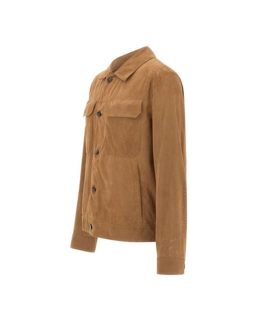 Boss Suede Jacket in het Brown voor heren