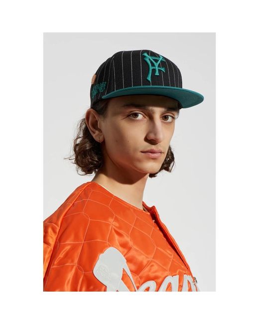 PDF Gestreifte Baseball Cap in Green für Herren