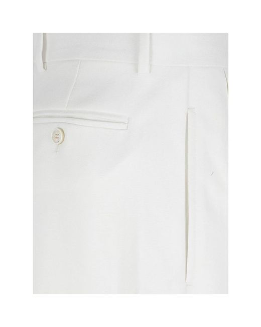 Givenchy White Straight Trousers