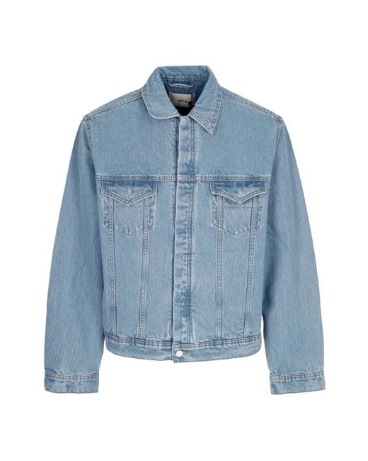 Arte' Jassen ,Blauw ,Denim Denim Vogelrug Jas in het Blue voor heren