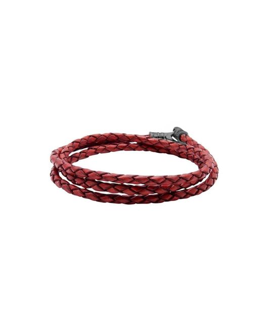 Nialaya Red Bracelets for men