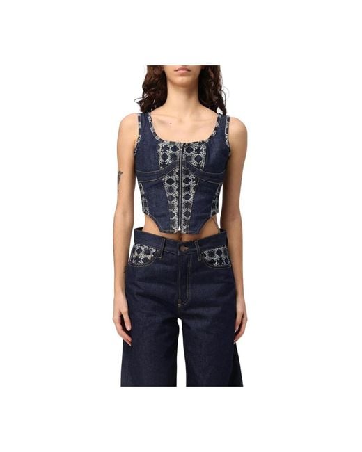Sleeveless Tops Amiri de color Blue