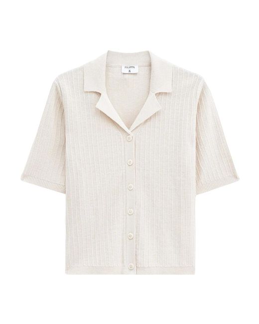 Filippa K White Kragen Cardigan Für Männer
