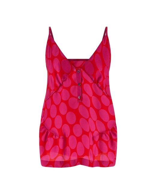 Dries Van Noten Red Sleeveless Tops