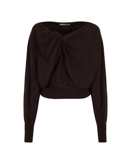 Alberta Ferretti V-Neck Knitwear in het Black