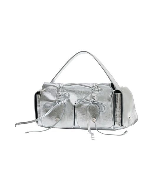 Acne Gray Multipocket Lux Schultertasche