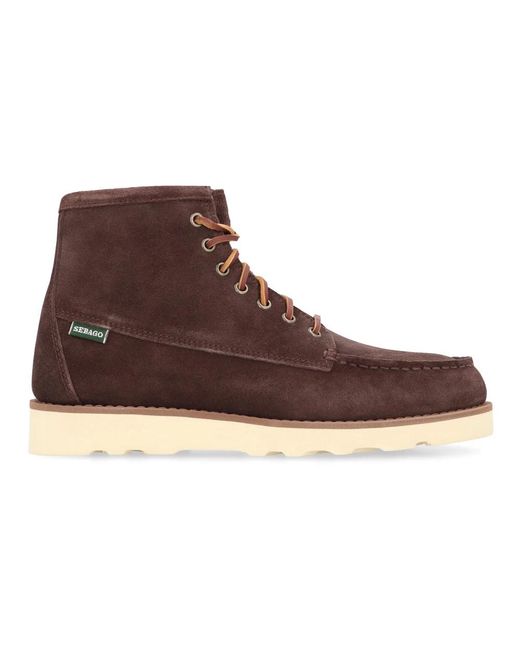Sebago Brown Lace-Up Boots for men