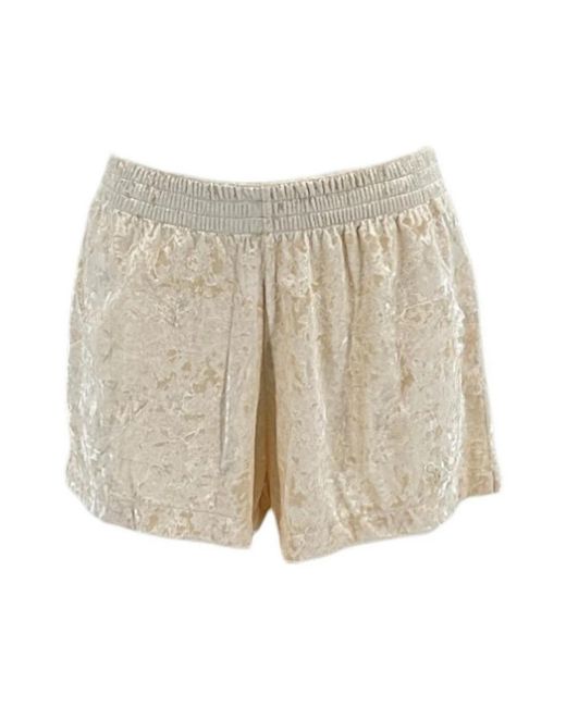 Ivory velvet shorts regular fit di Mc2 Saint Barth in Natural
