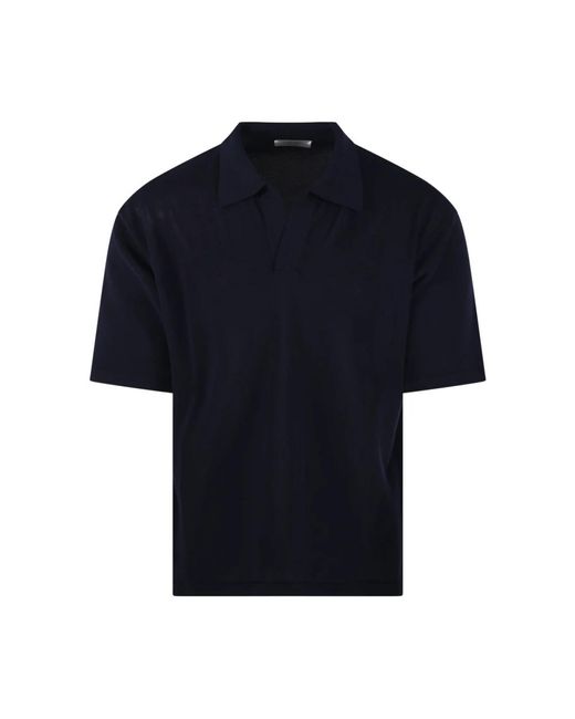 Roberto Collina Blue Polo Shirts for men