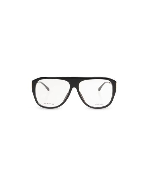 Etro Black Aviator-Brille