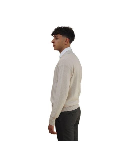 Barba Napoli Herren V-Ausschnitt Woll-Strickjacke in Gray für Herren