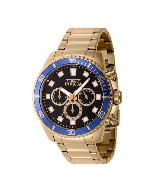 INVICTA WATCH Gold chronograph edelstahl analoguhr in Metallic für Herren