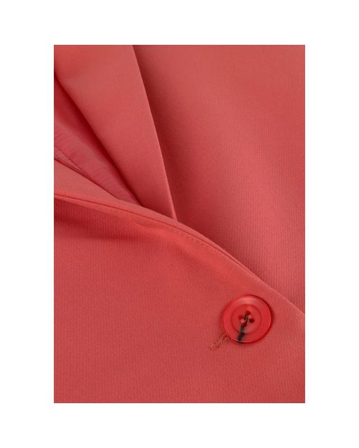 Summum Jassen ,Rood ,Leer Foam Uni Blazer in het Red