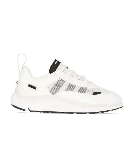 Y-3 White Weiße Sneaker Mit Mesh