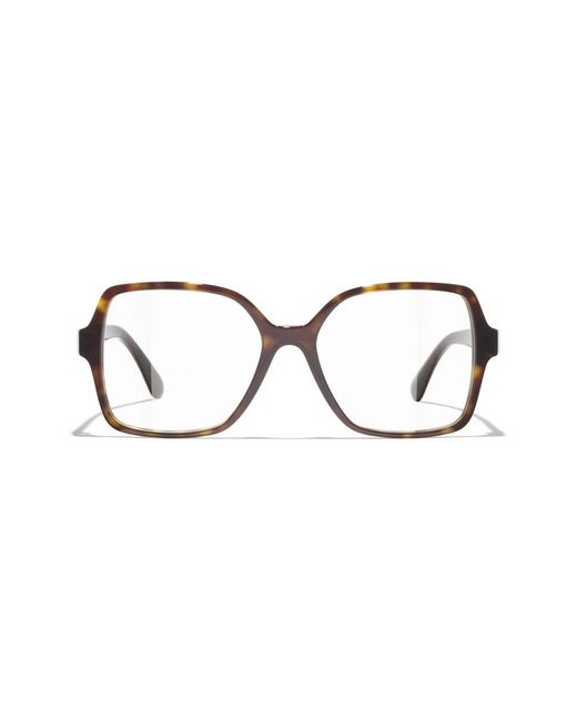 Chanel Brown Eckige Brille