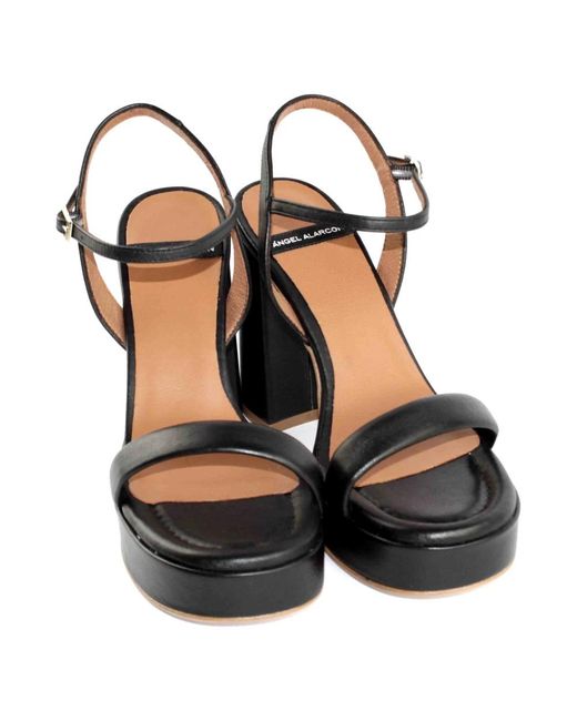 Angel Alarcon Black High Heel Sandals