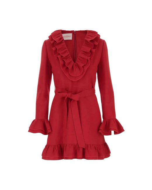 Short Dresses Valentino de color Red