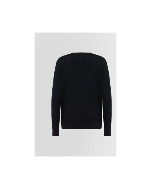 Alpha Studio Blue Round-Neck Knitwear for men