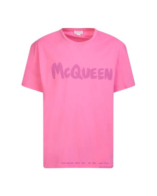 Alexander McQueen Pink T-Shirts for men