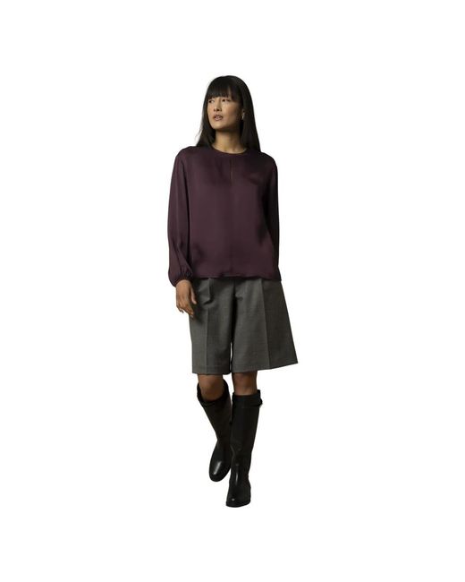 Kocca Overhemden ,Paars ,Elegante Blouse Met Lange Mouwen in het Red