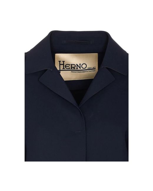 Herno Single-Breasted Coats in het Blue