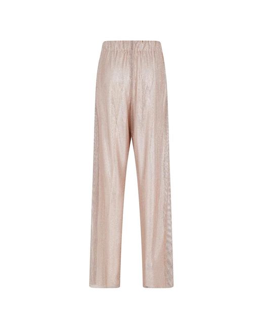 Alberta Ferretti Natural Wide Trousers