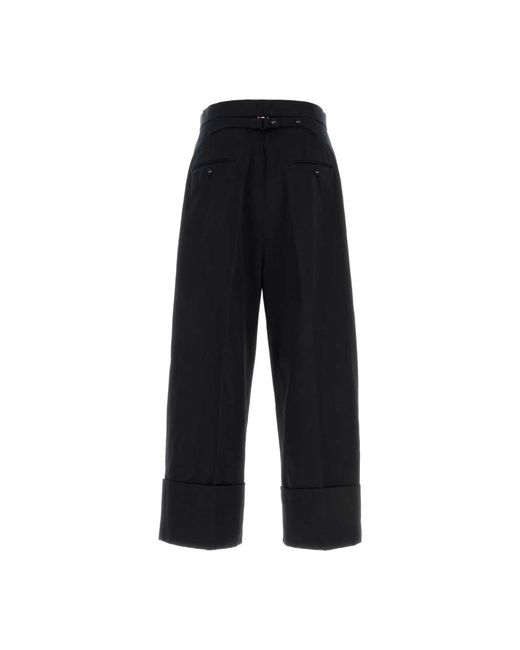 Thom Browne Black Cropped Trousers for men